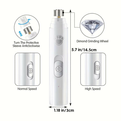 Diamond Precision Dog Nail Grinder with Quiet 2-Speed Operation 12