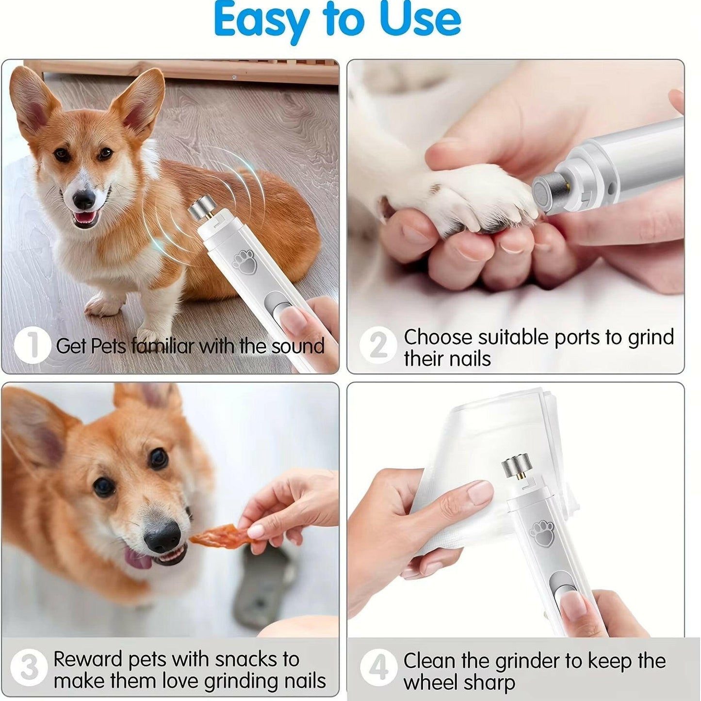 Diamond Precision Dog Nail Grinder with Quiet 2-Speed Operation 5