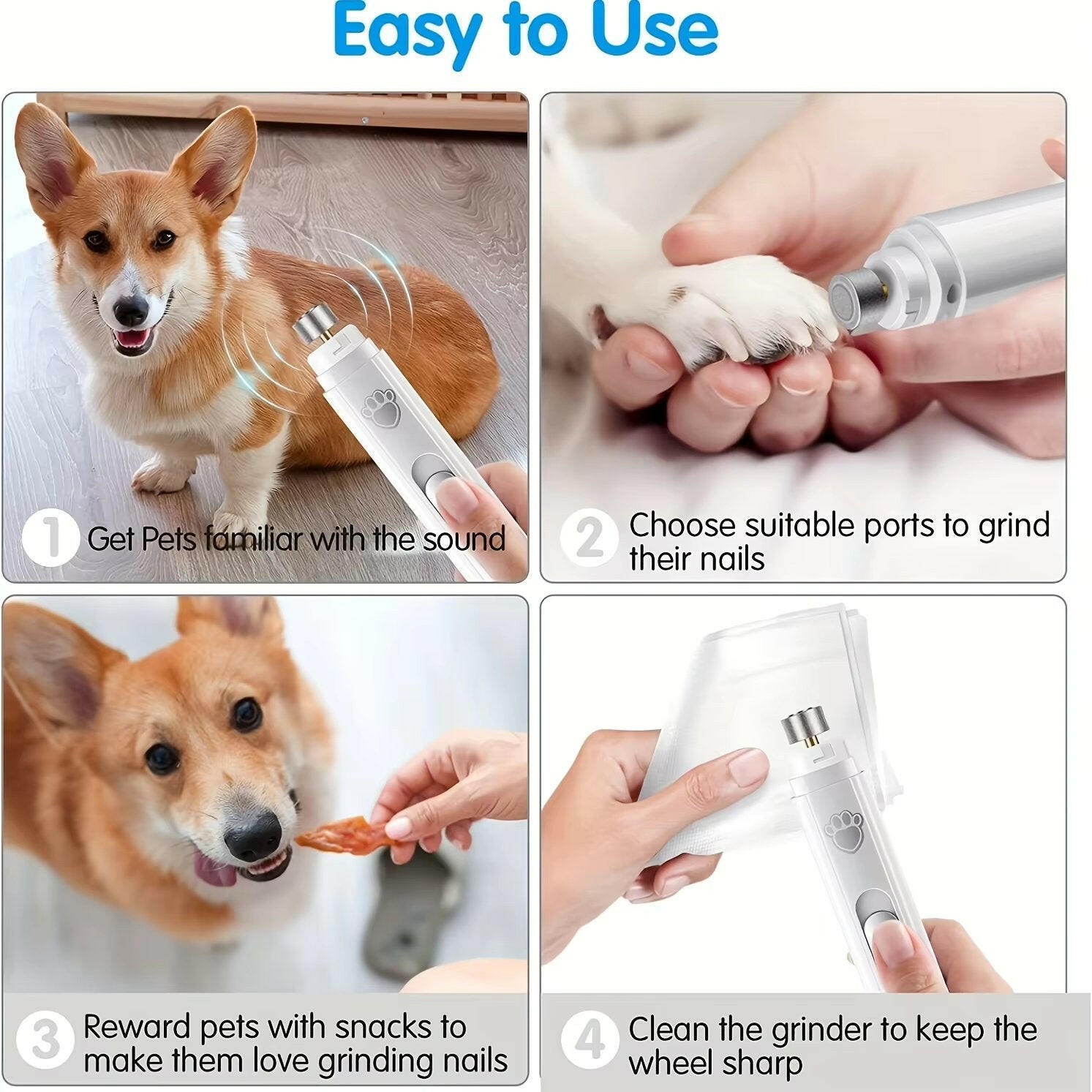 Diamond Precision Dog Nail Grinder with Quiet 2-Speed Operation 5