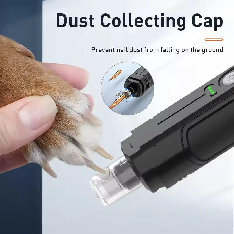 Ultra-Quiet Dog Nail Grinder with LED Lights | USB Rechargeable Nail Trimmer for Dogs 3