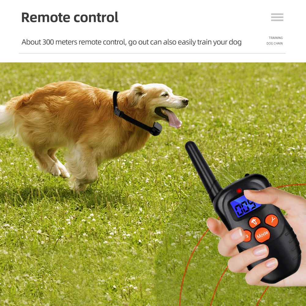 Remote Controlled 300m Bark Stopper E-Collar for Dog Training 5
