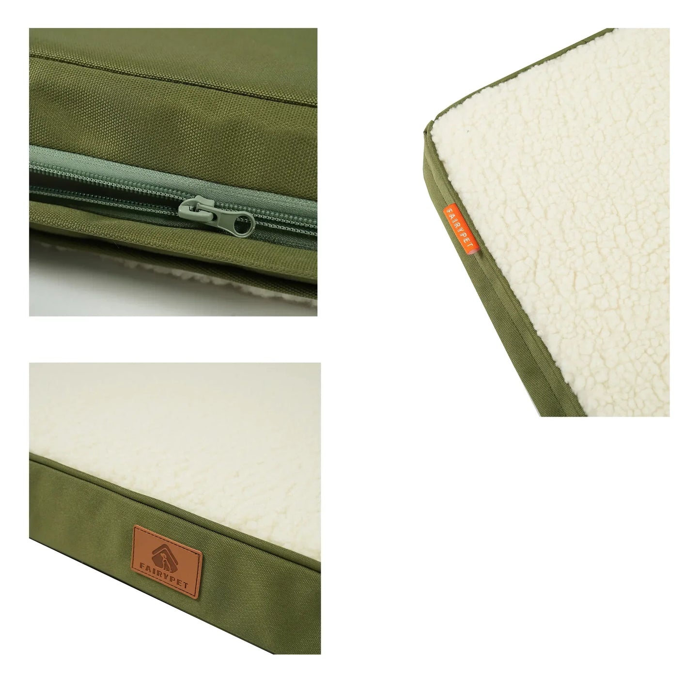 Fleece Dog Mattress with Moisture-Proof Washable Zipped Cover 3