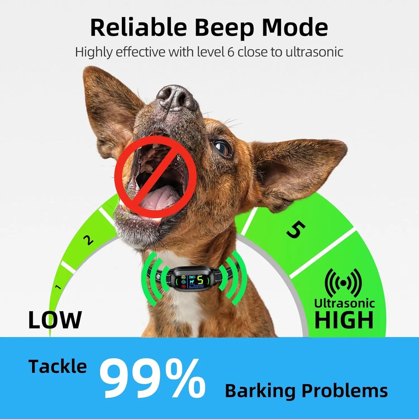 Smart Multi-Functional Dog Training Collar with Adjustable Sensitivity Levels 4