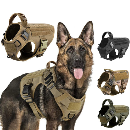 Heavy-Duty Military-Style Dog Harness with Handle for Large Dogs 10