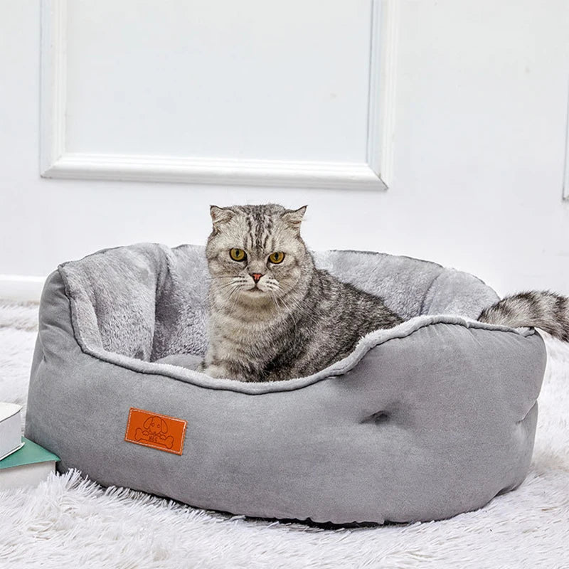 Machine-Washable Fleece Pet Bed for Small Dogs & Cats 2