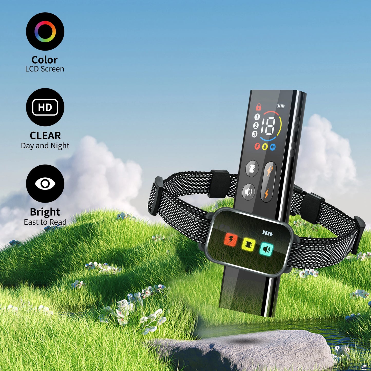 800m Dog Training Collar with Colour LCD Remote Control  3