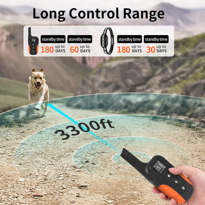 1000m Vibrate, Beep & Shock Dog Training Collar & Remote 3