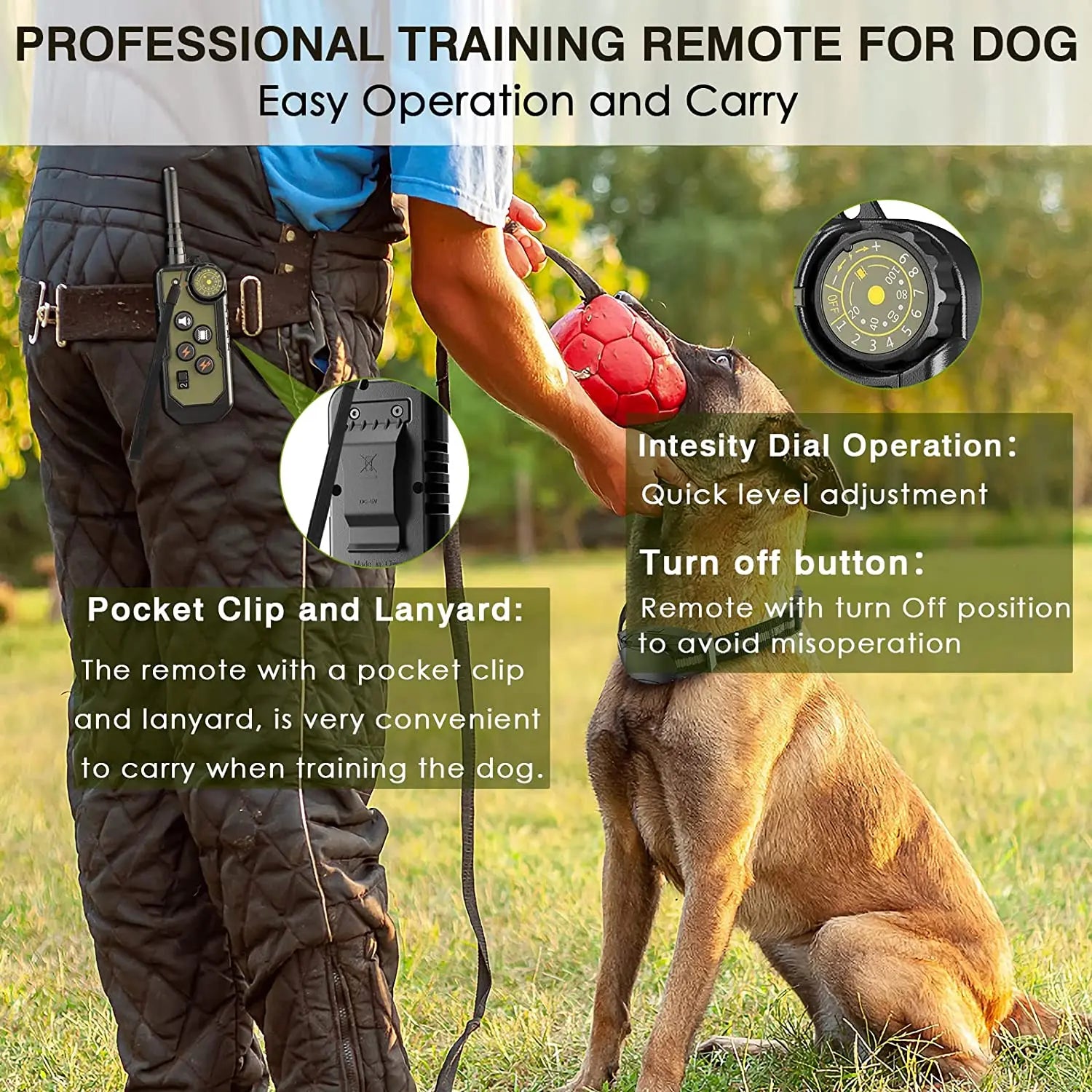 300m Dog Shock Collar with Vibrate & Sound 4