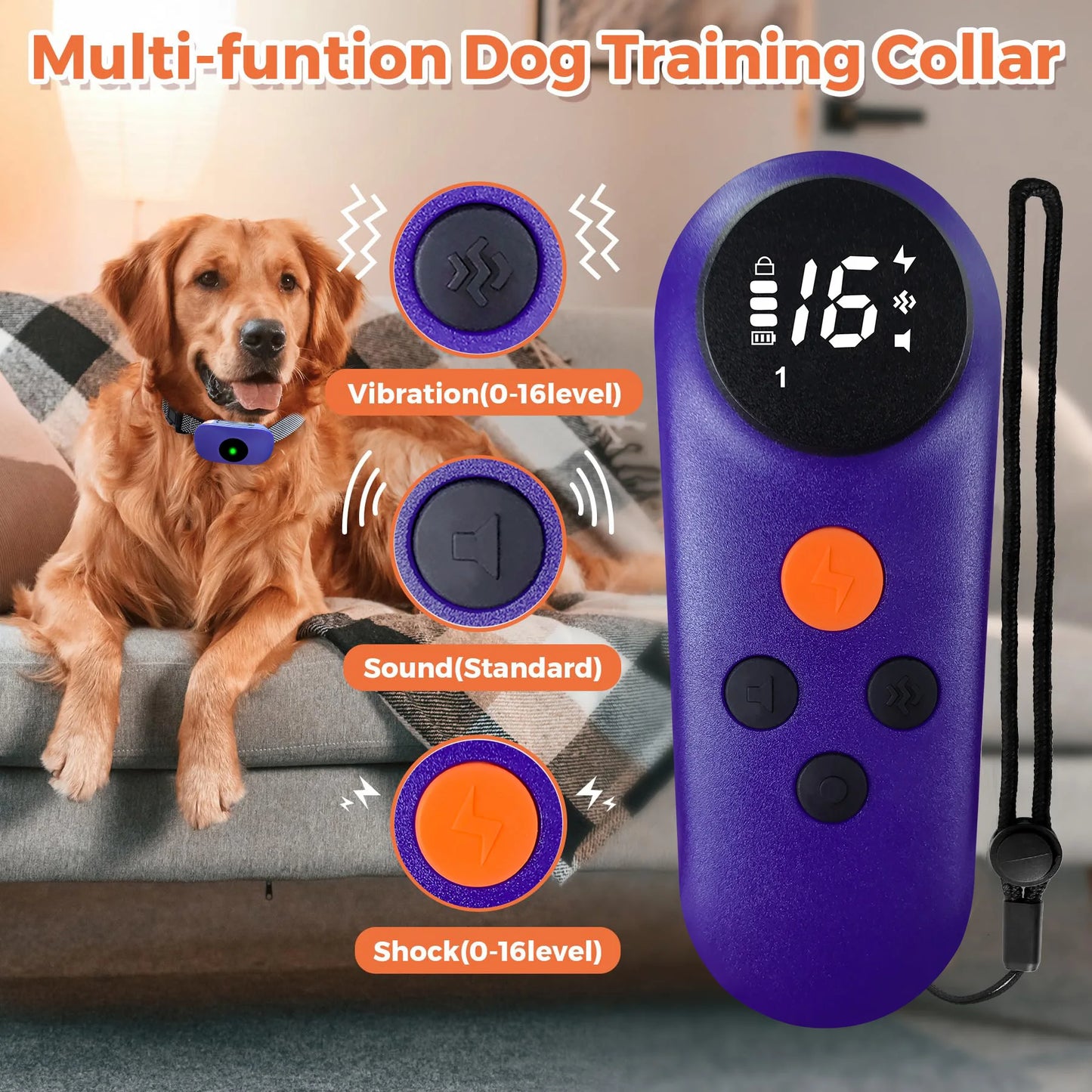 500m Waterproof Remote Control Dog Training Collar 4