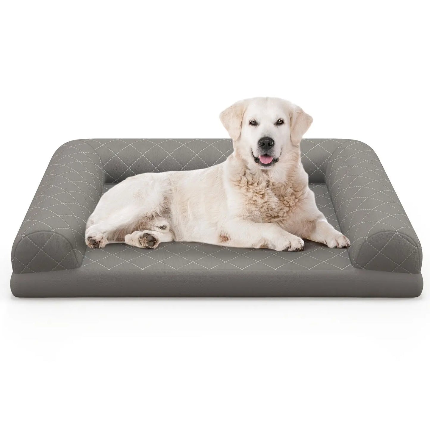 Supportive Orthopedic Dog Bed with 3-Sided Bolster 1