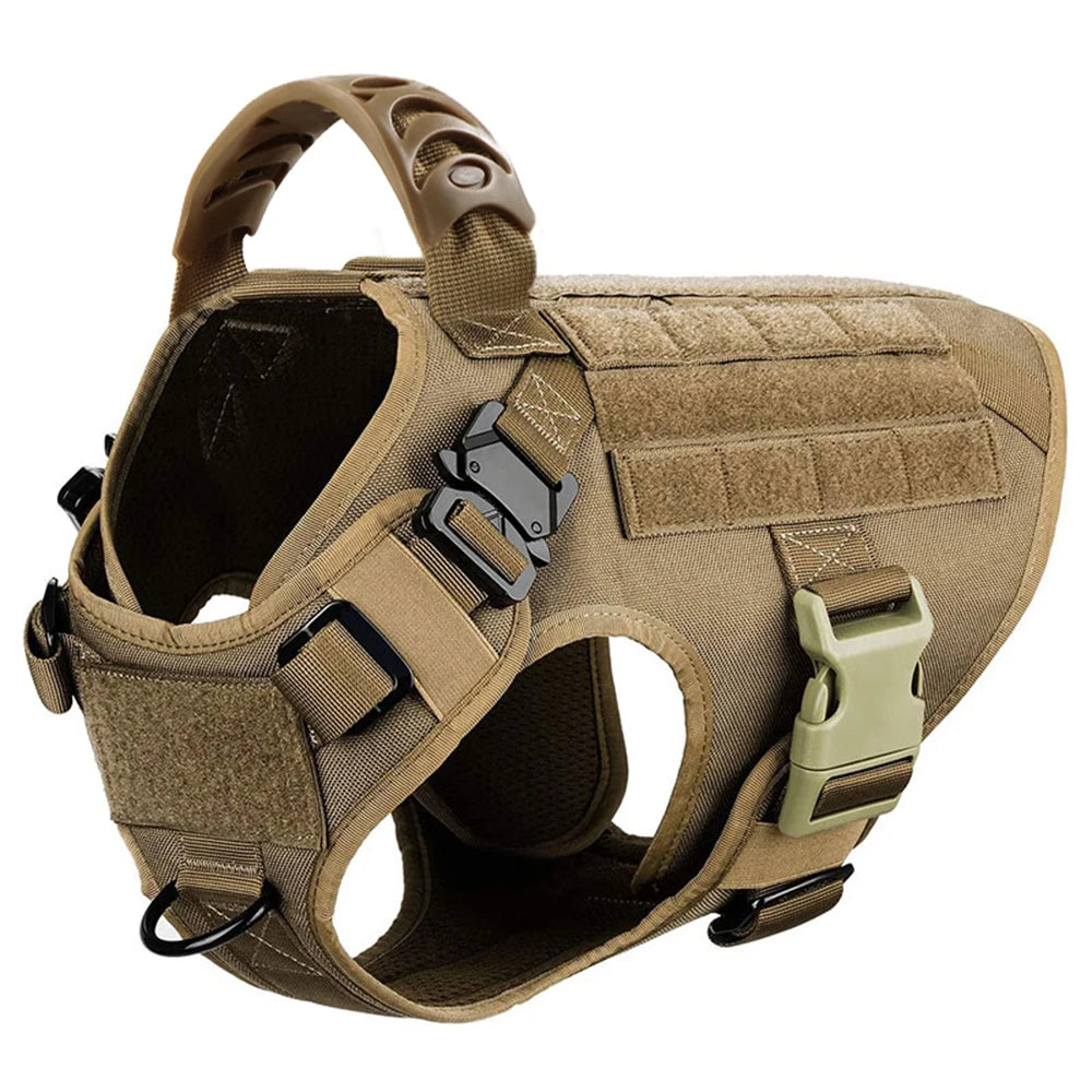 Heavy-Duty Military-Style Dog Harness with Handle for Large Dogs 5
