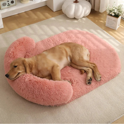 Plush Dog Bed with Supportive Bolster for Head & Neck 5