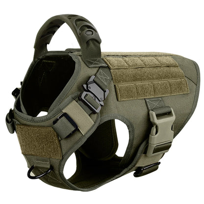 Heavy-Duty Military-Style Dog Harness with Handle for Large Dogs 1