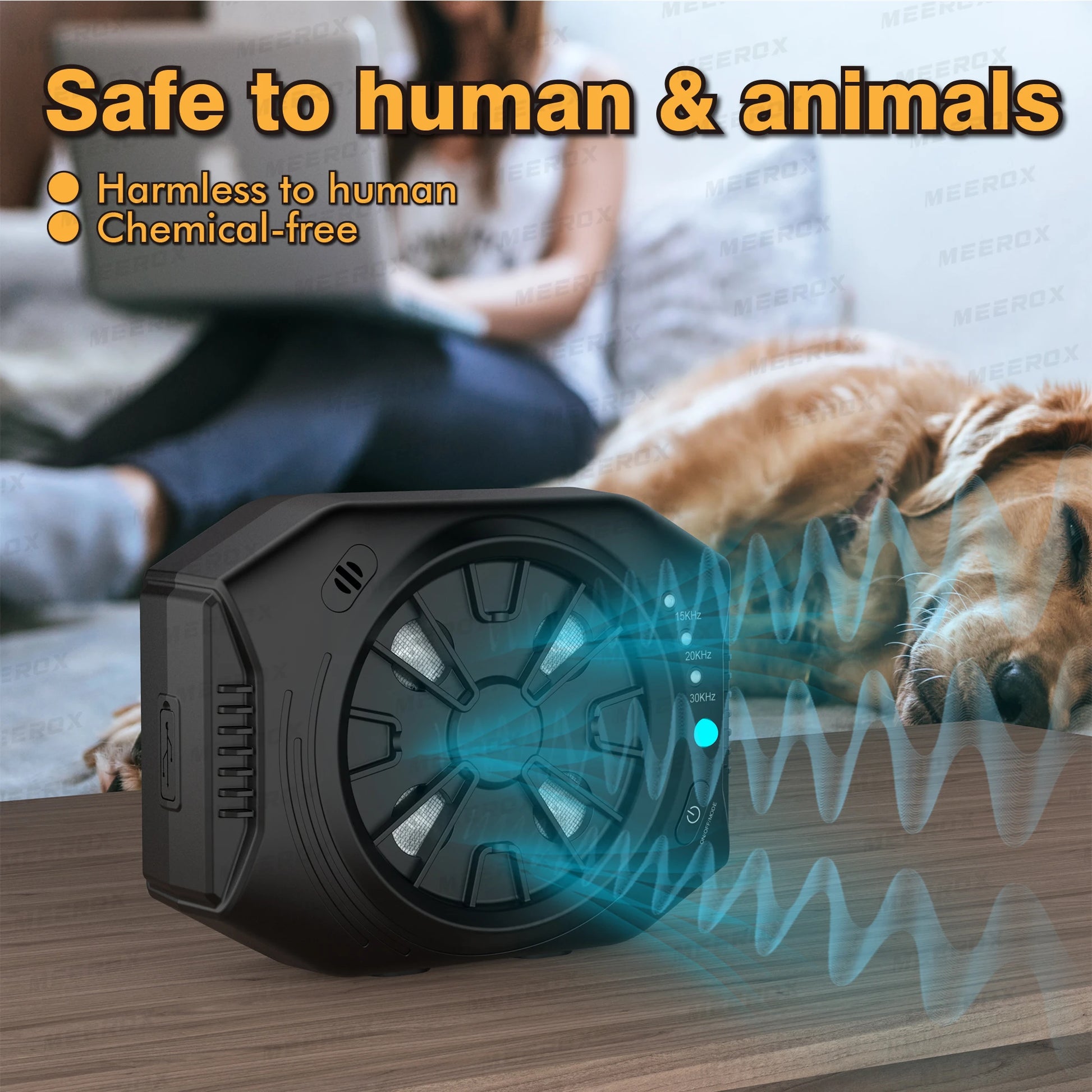 Waterproof Ultrasonic Dog Barking Deterrent Device for Indoor & Outdoor Use 8