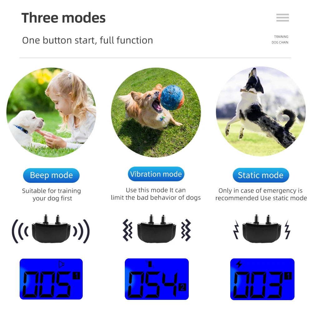 Remote Controlled 300m Bark Stopper E-Collar for Dog Training 3