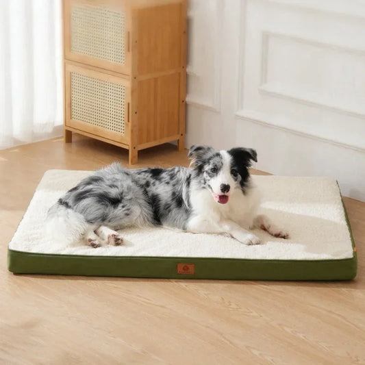 Fleece Dog Mattress with Moisture-Proof Washable Zipped Cover 1