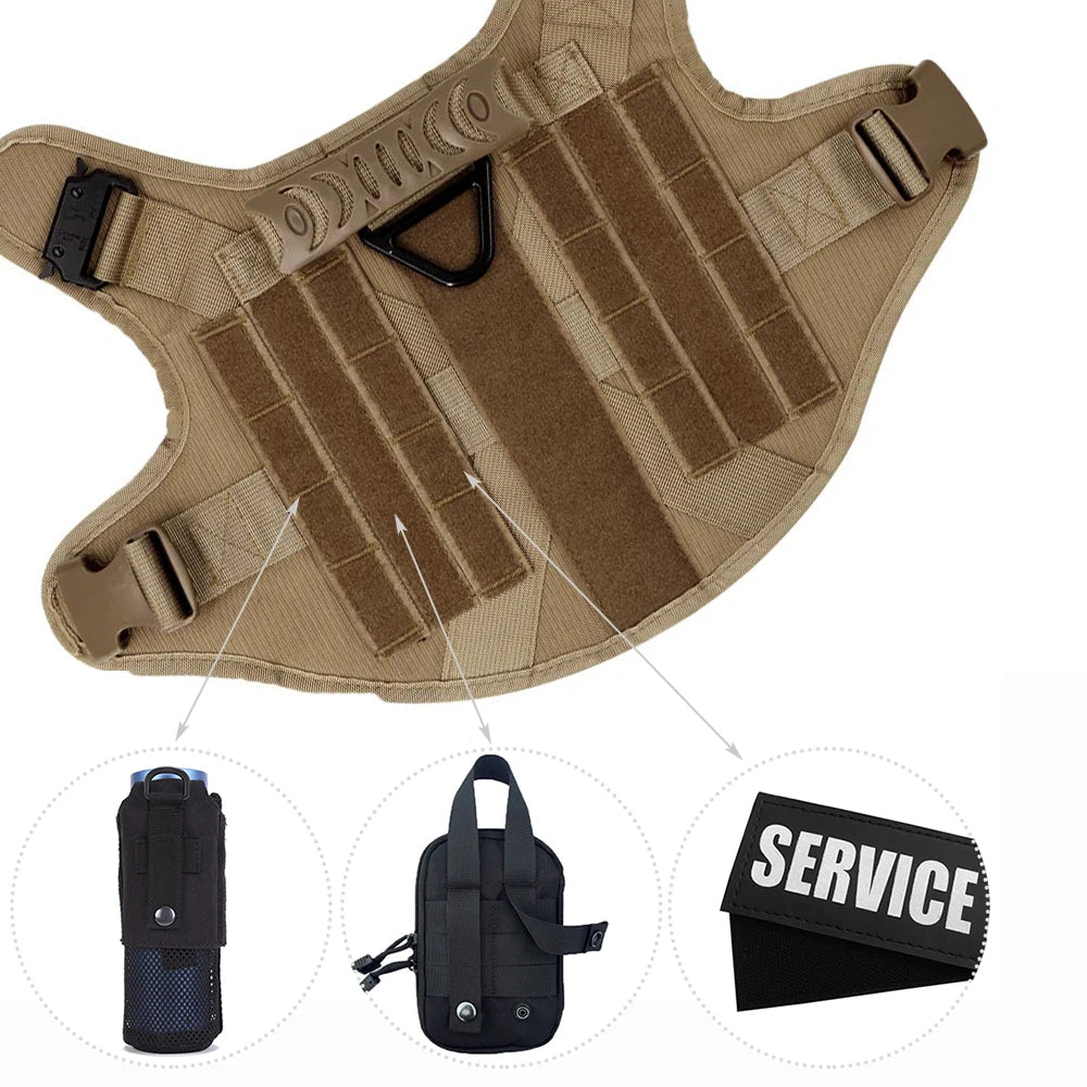 Heavy-Duty Military-Style Dog Harness with Handle for Large Dogs 8