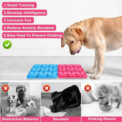 Anti-Choking Silicone Dog Snuffle Mat | Slow-Feeder Dog Lick Mat with Suction Cup Base 7