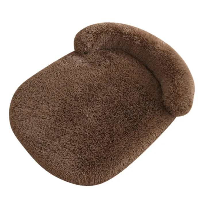 Plush Dog Bed with Supportive Bolster for Head & Neck 2