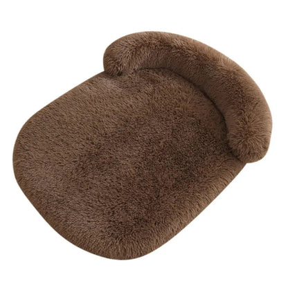 Plush Dog Bed with Supportive Bolster for Head & Neck 2