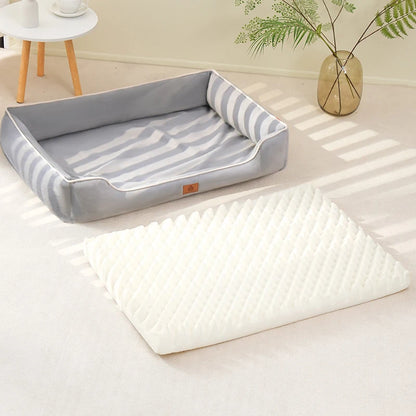 Velvet-Soft Comfort Pet Bed with Supportive Cushion & Bolster for Dogs & Cats 9