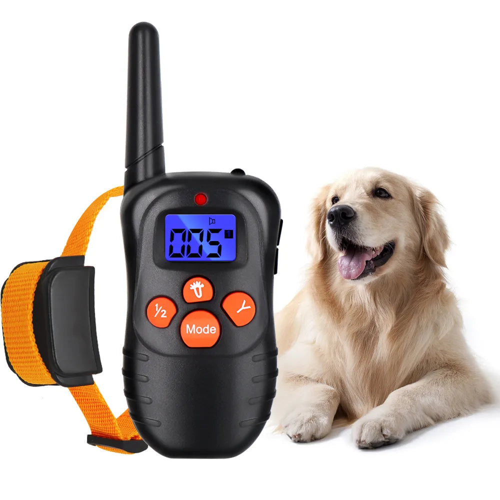Remote Controlled 300m Bark Stopper E-Collar for Dog Training 1