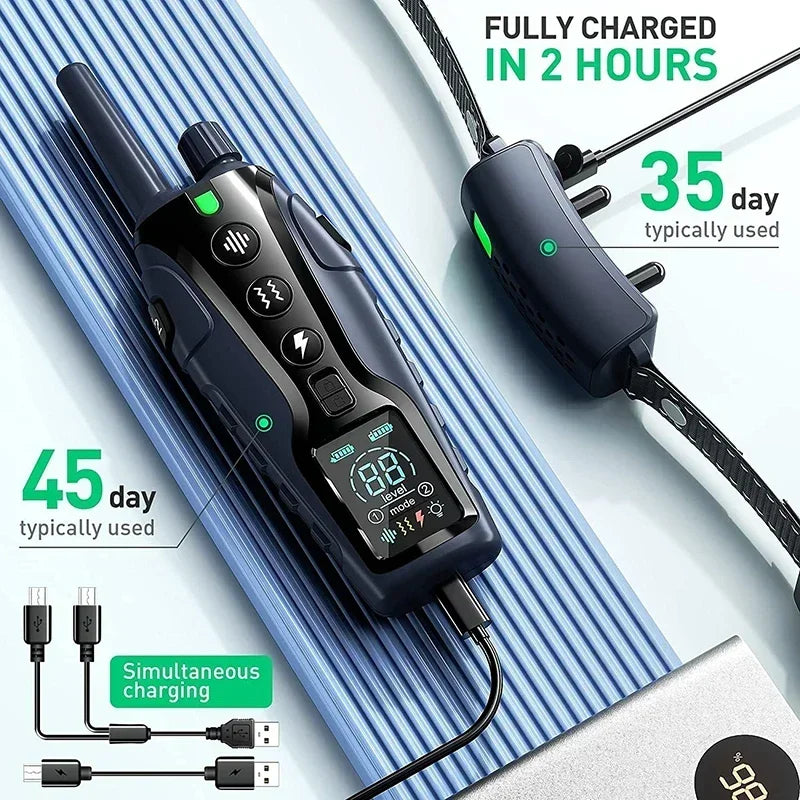 Night-Safe Flashlight Dog Training Collar & Remote Control up to 1000m