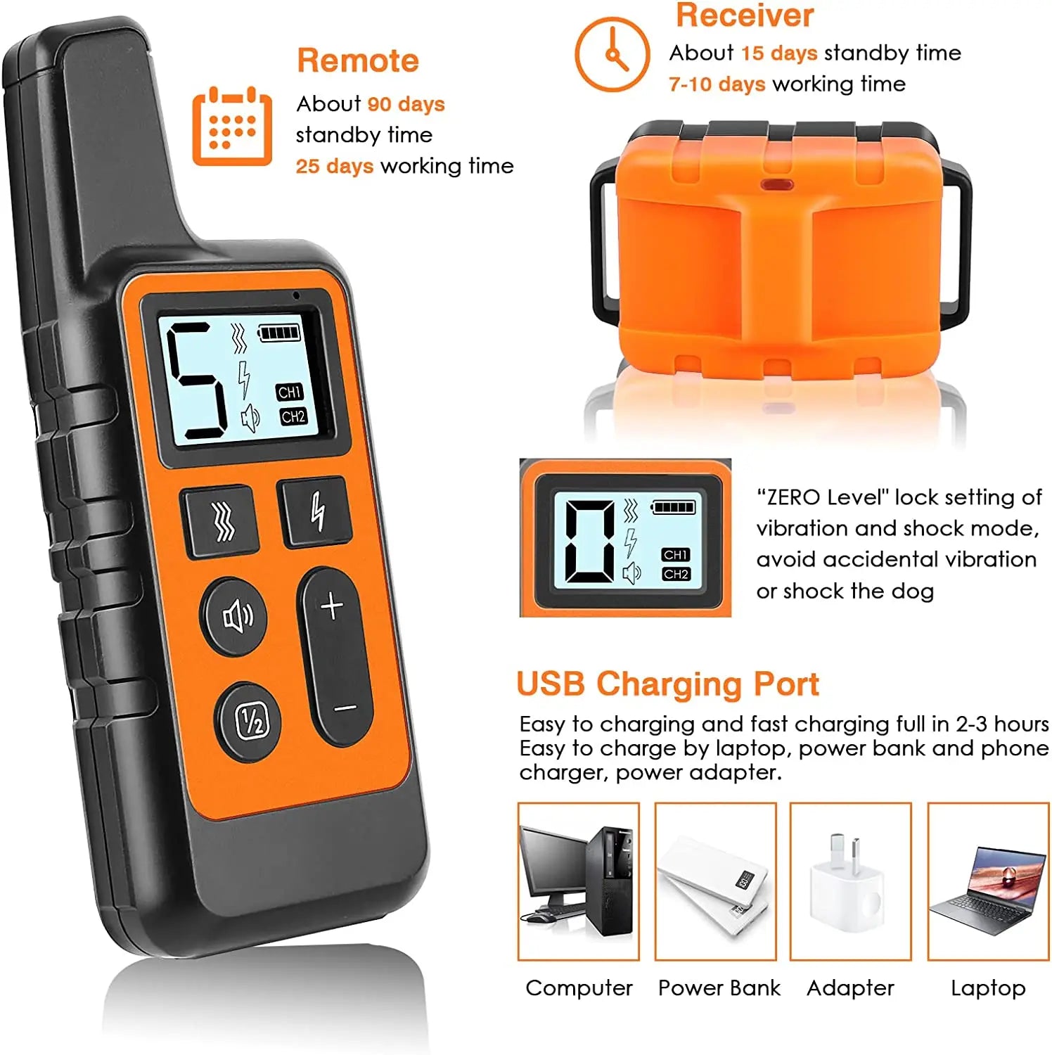 5-Level Dog Training Collar & Remote 8