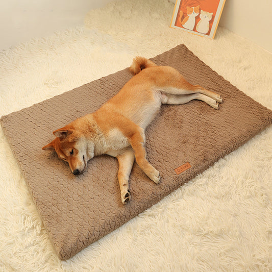 Short-Plush-Dog-Bed-Mat-with-Washable-Zipped-Cover-1