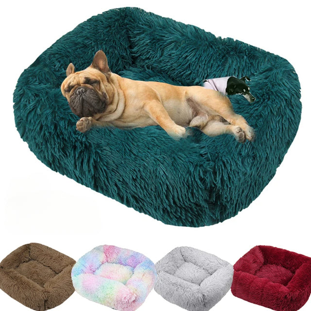 Square-Furry-Plush-Calming-Dog-Bed-with-Washable-Cover-2