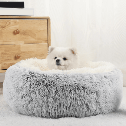 Extra Fluffy & Deep Plush Donut Dog Bed  1