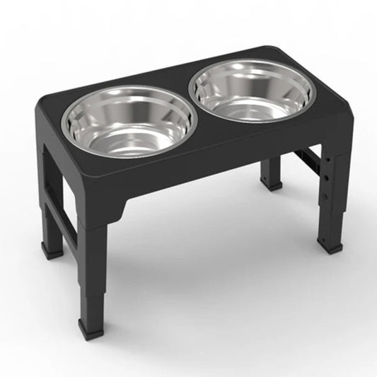 Adjustable Elevated Dog Feeding Station & Stainless Steel Dog Bowls 1