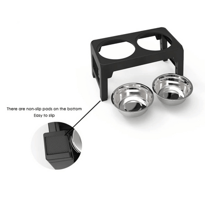Adjustable Elevated Dog Feeding Station & Stainless Steel Dog Bowls 7