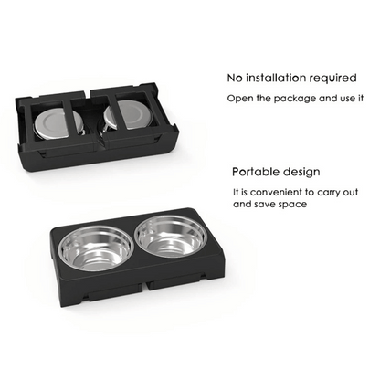 Adjustable Elevated Dog Feeding Station & Stainless Steel Dog Bowls 9
