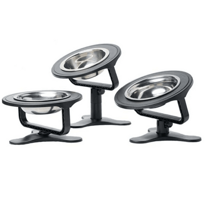 Adjustable Tilt & Height Raised Pet Bowl Stand with Stainless Steel Food Bowl 7