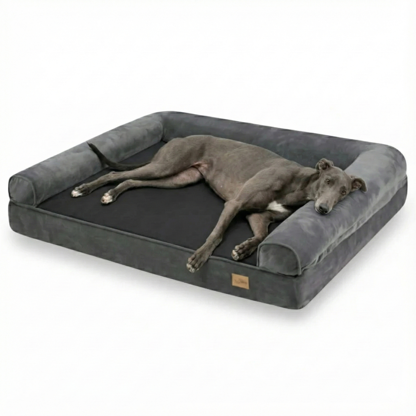 XL Orthopedic Dog Bed | Waterproof, Sofa-Style Bolster, Washable