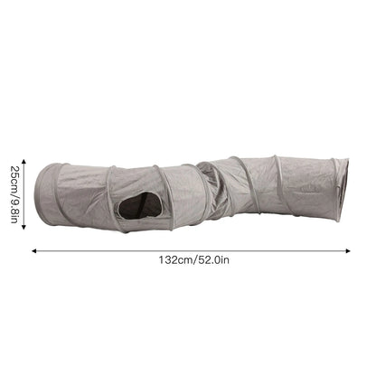 Pop-Up Cat Tunnel with Crinkle Material | Foldable & Portable Cat Play Tube