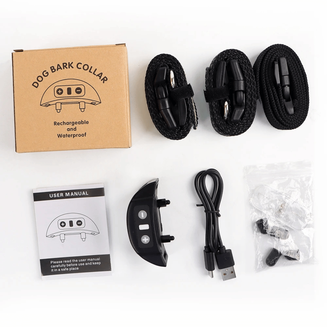 Dog Bark Collar & Training Collar Combo - 2 Pack For Large Dogs, 100-Level Static/Vibration/Beep, Auto & Manual Modes