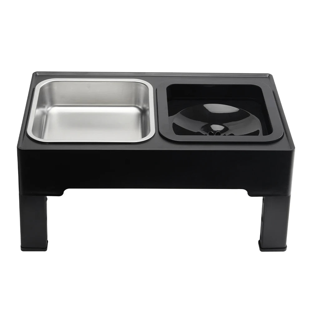 Sturdy & Adjustable Elevated Dog Feeding Station with 1.6L Stainless Steel Food Bowl & Spill-Resistant 1L Water Bowl 1