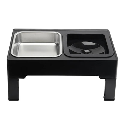 Sturdy & Adjustable Elevated Dog Feeding Station with 1.6L Stainless Steel Food Bowl & Spill-Resistant 1L Water Bowl 1