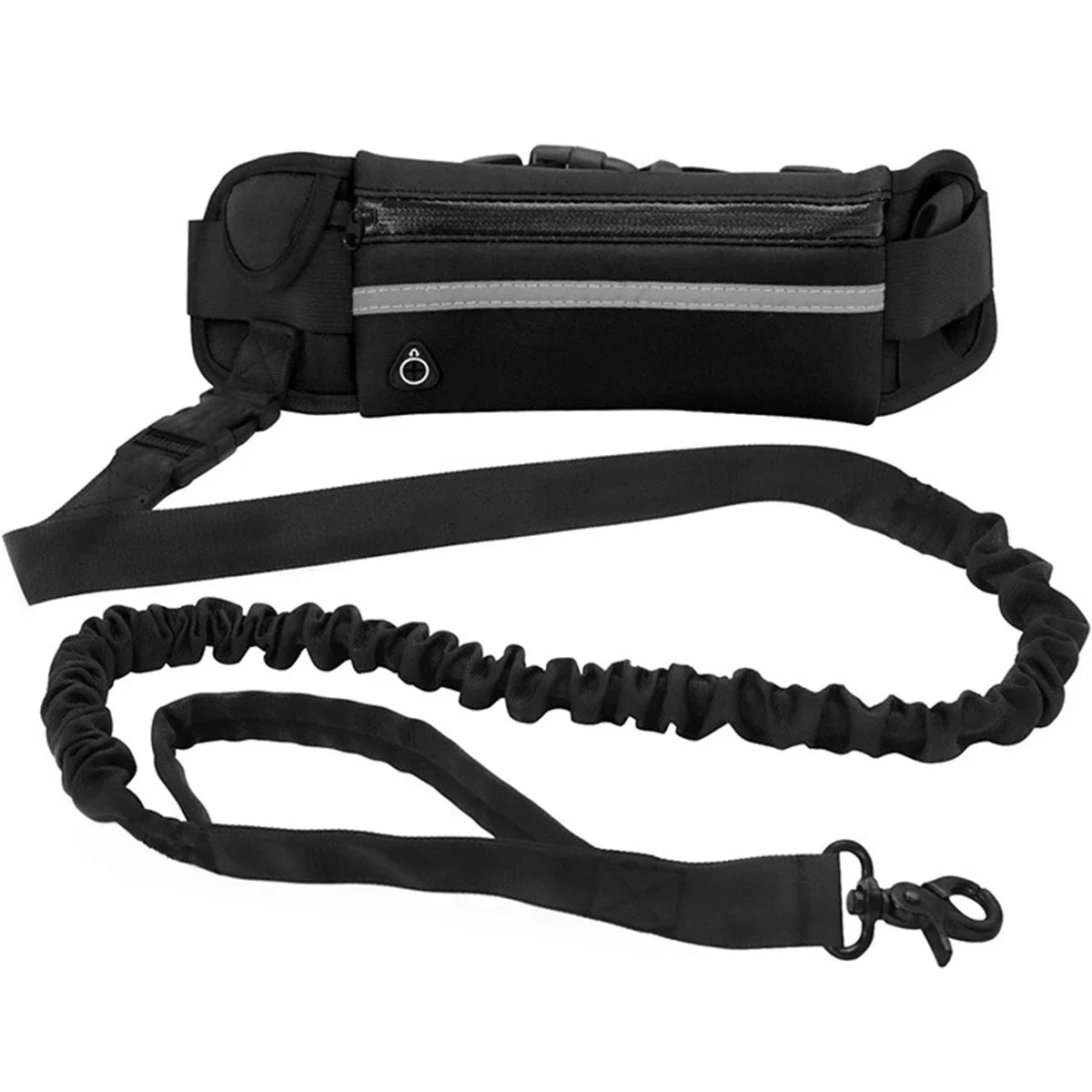 Running Dog Leash Waist Bag with Hands-Free Bungee, Bottle Holder & Secure Zips 3