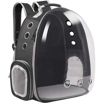 Space Capsule Cat Backpack with Transparent Dome | Ventilated Travel Carrier for Pets