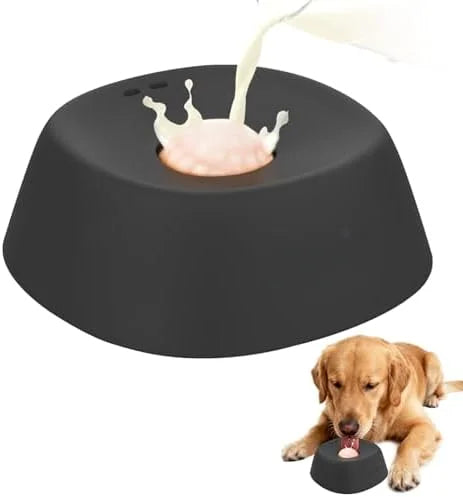 No-Spill Slow Feeder Dog Lick Bowl with Rolling Ball | Anti-Choke Interactive Treat Bowl for Liquid Treats — Food Grade & Dishwasher Safe