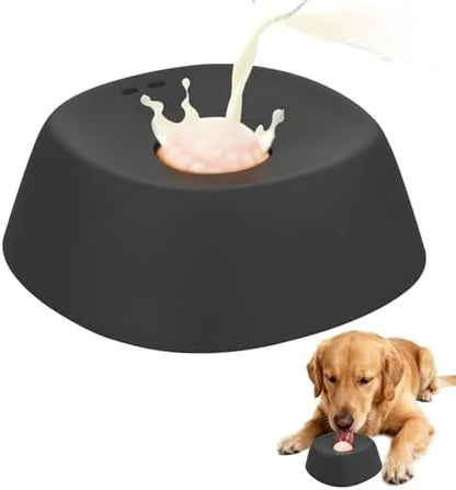 No-Spill Slow Feeder Dog Lick Bowl with Rolling Ball | Anti-Choke Interactive Treat Bowl for Liquid Treats — Food Grade & Dishwasher Safe