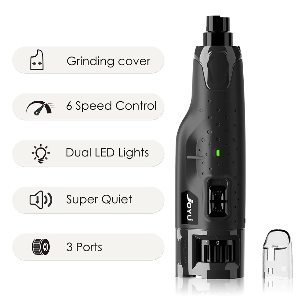 Low-Noise Dog Nail Grinder with LED Light & 6-Speed Control for Safe Claw Trimming 9