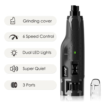 Low-Noise Dog Nail Grinder with LED Light & 6-Speed Control for Safe Claw Trimming 9