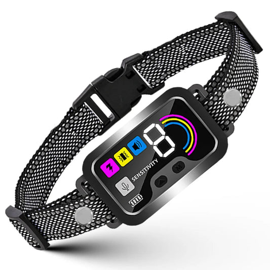 Smart Anti-Bark eCollar with Automatic Sensor | Digital Dog Bark Collar with Sound, Vibration & Shock Modes