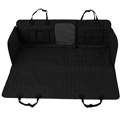 Dog Back Seat Cover | Waterproof Car Seat Protector for Dogs | Non-Slip, Side Flaps & Storage Pockets | Cars, SUVs & 4x4s