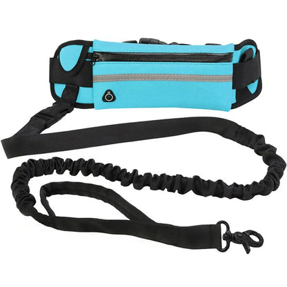 Running Dog Leash Waist Bag with Hands-Free Bungee, Bottle Holder & Secure Zips 6