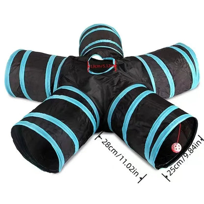 Portable Cat Tunnel for Indoor Play | Collapsible Tube Toy for Cats & Kittens